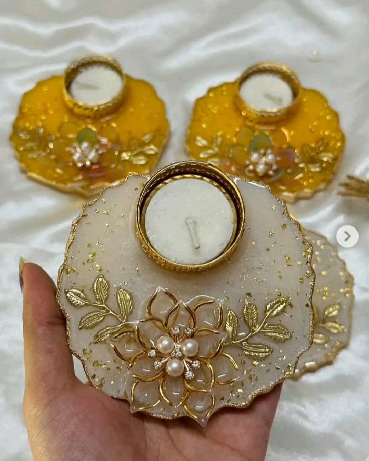 Resin Tea Light Candle Holder